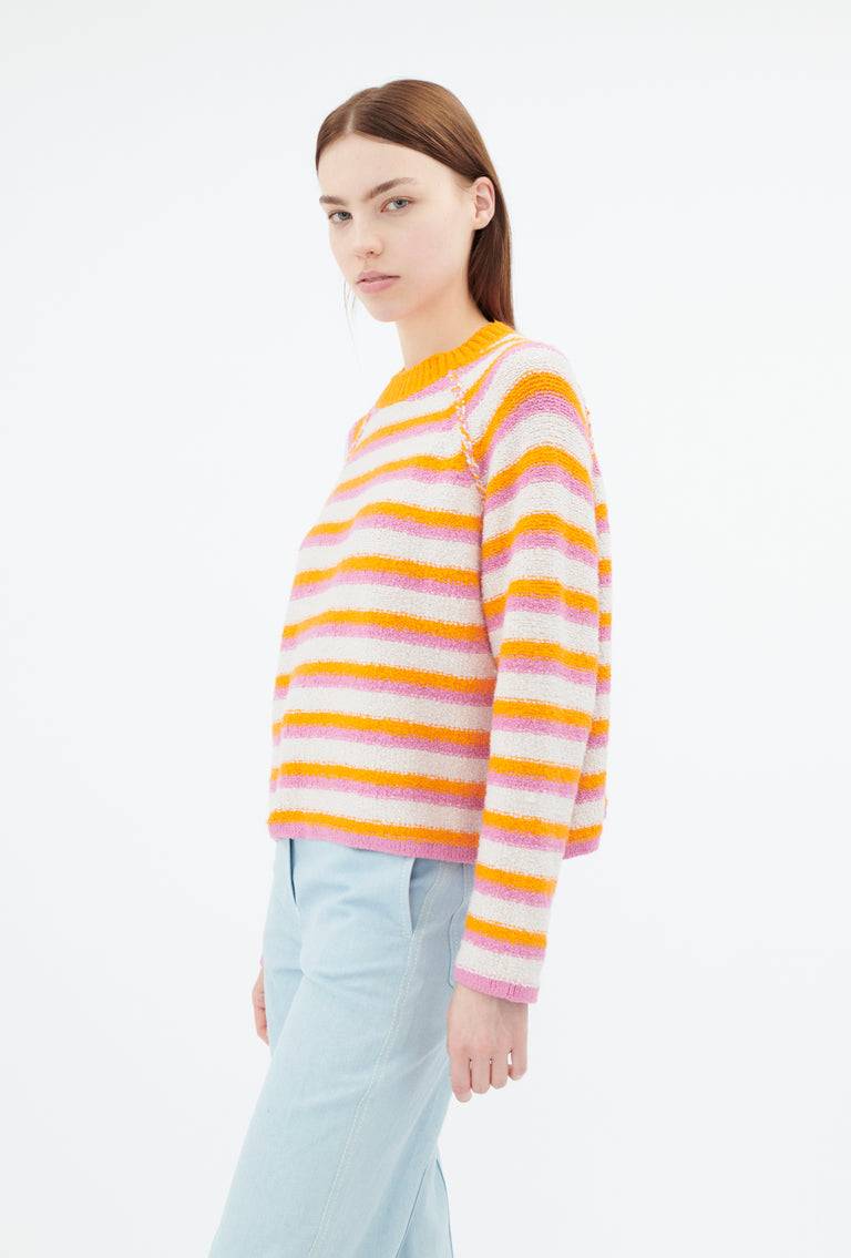 Odeeh Lido Stripe Pullover, Powder Versandkostenfrei