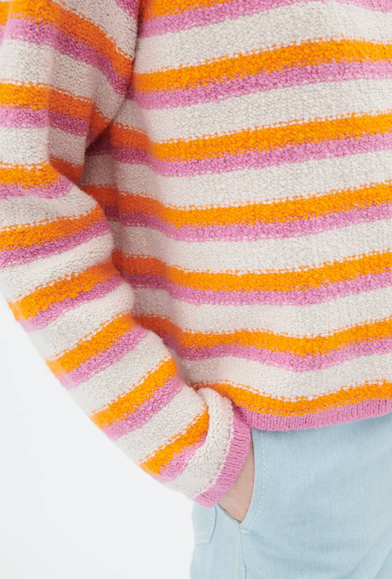 Odeeh Lido Stripe Pullover, Powder Versandkostenfrei
