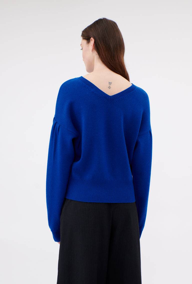 Odeeh Cash-Wool Mix Pullover, Sapphire Flash Sale