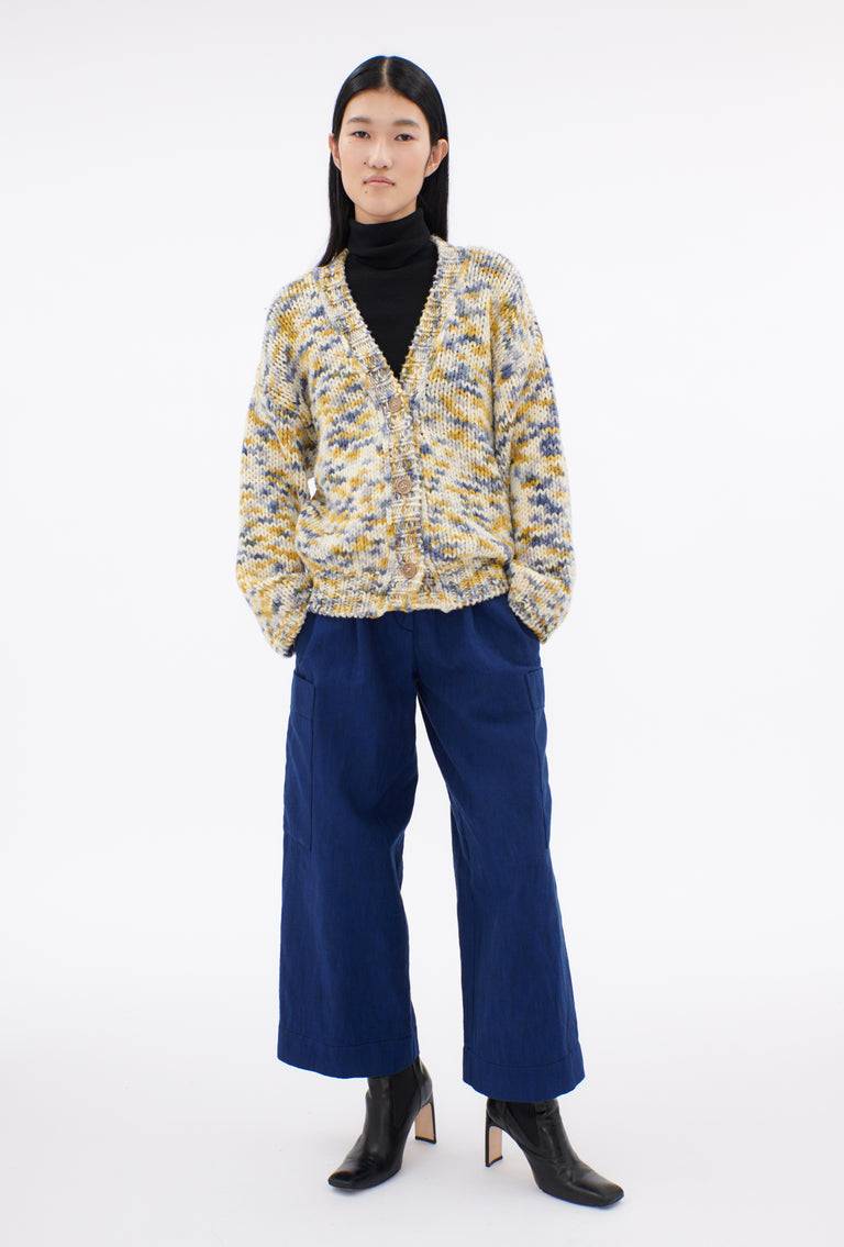 Odeeh Multicolour Printed Wool Cardigan, Honey Exklusivangebot