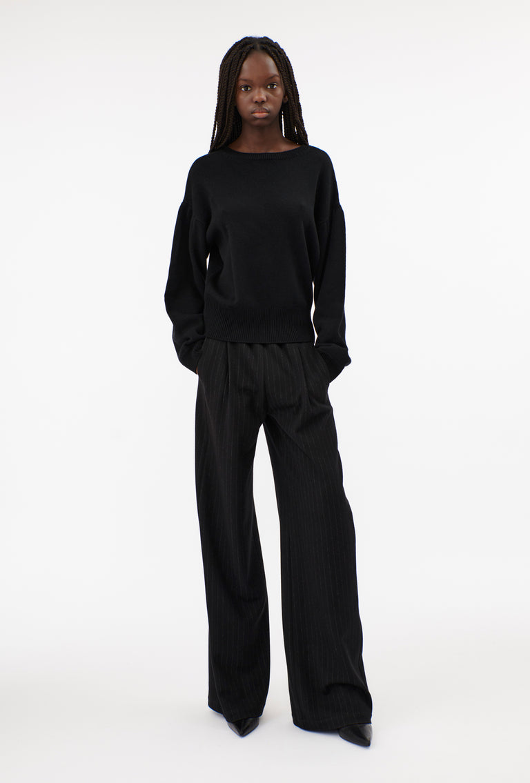 Odeeh Cash-Wool Mix Pullover, Jet Black Cyber Monday