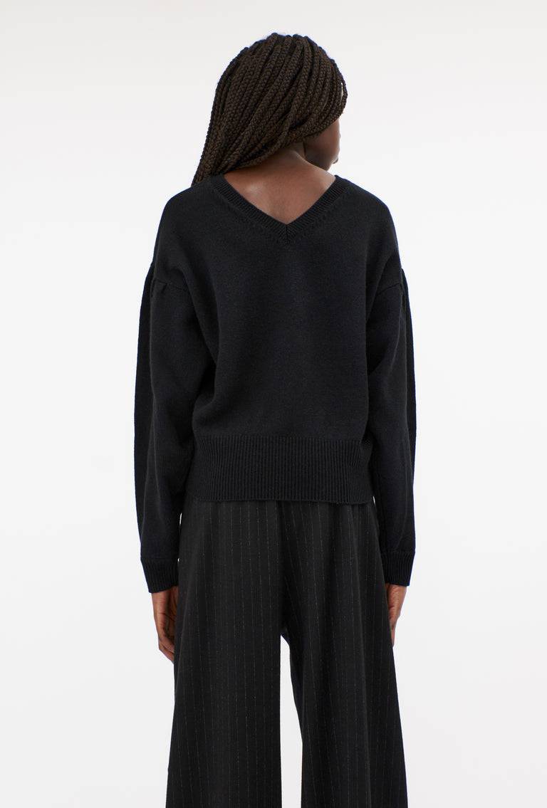 Odeeh Cash-Wool Mix Pullover, Jet Black Cyber Monday