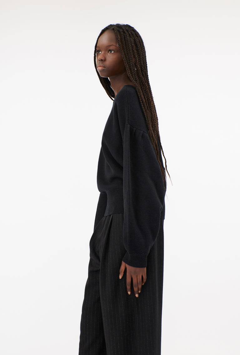 Odeeh Cash-Wool Mix Pullover, Jet Black Cyber Monday