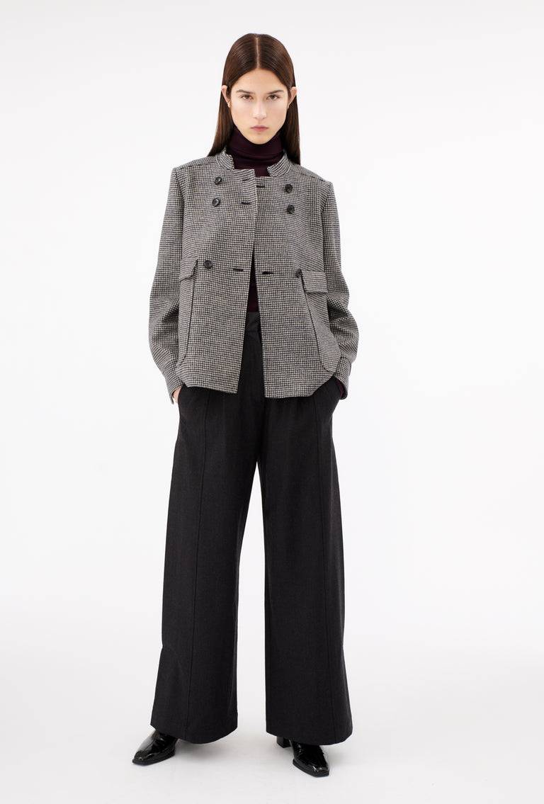 Odeeh Double Check "Made in Germany" Jacke, Black White Vatertagsangebot