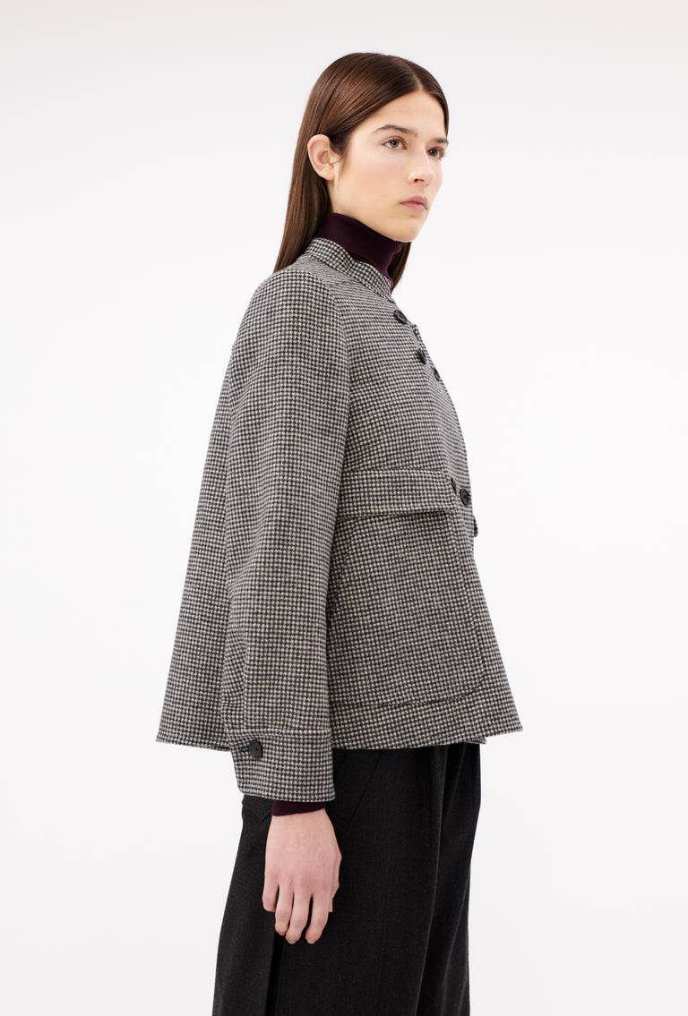 Odeeh Double Check "Made in Germany" Jacke, Black White Vatertagsangebot