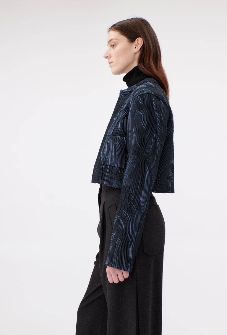 Odeeh Stretch Matelassè Jacke, Ink Heißer Verkauf
