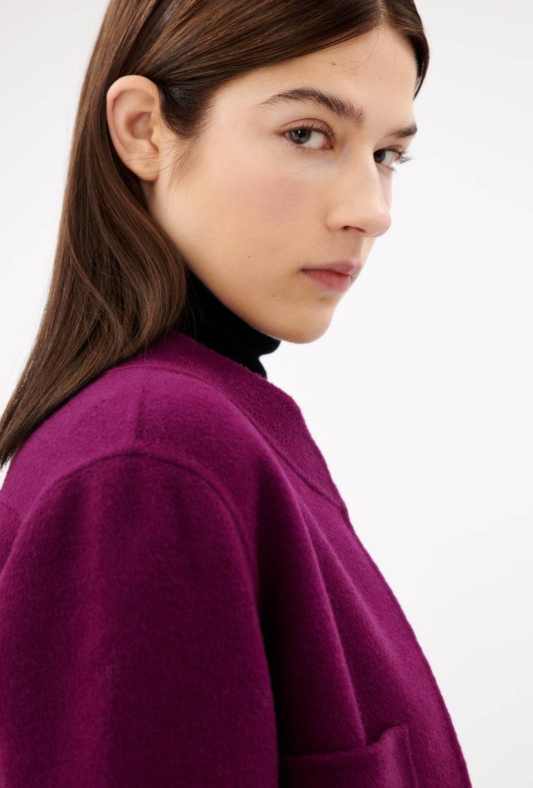 Odeeh Double Face Cashmere-Wool Jacke, Cyclamen Neueste Mode