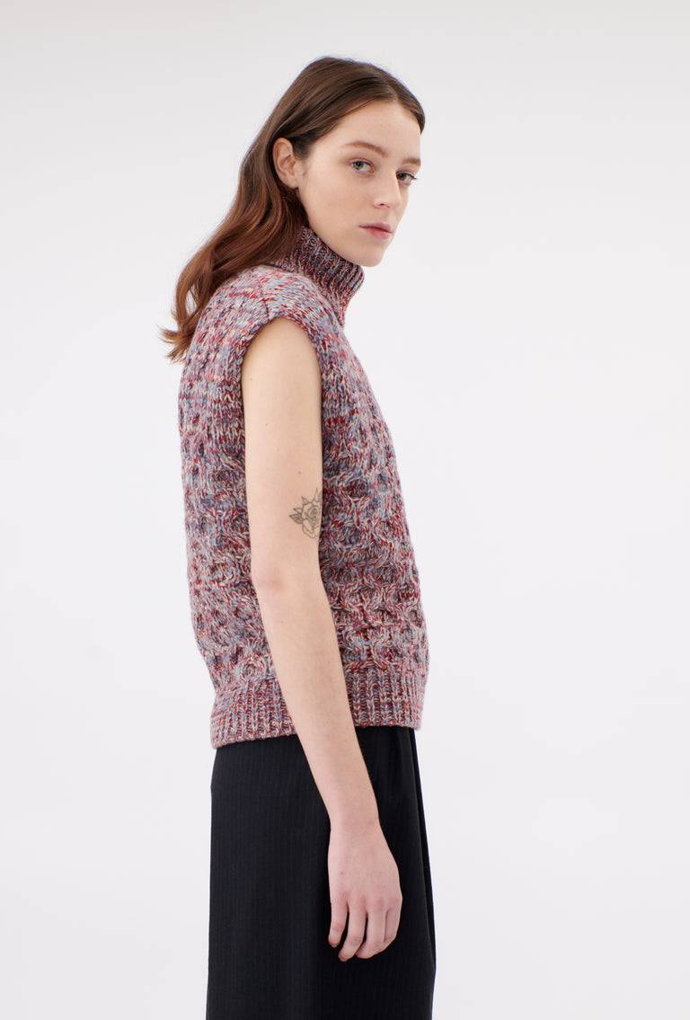 Odeeh Cash-Wool-Mouline Pullunder, Marble Red Exklusive Angebote