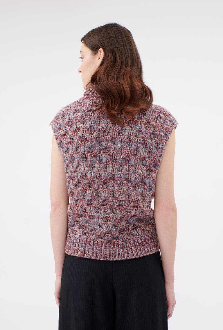 Odeeh Cash-Wool-Mouline Pullunder, Marble Red Exklusive Angebote