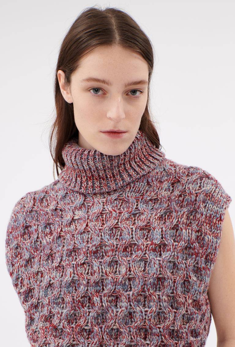 Odeeh Cash-Wool-Mouline Pullunder, Marble Red Exklusive Angebote