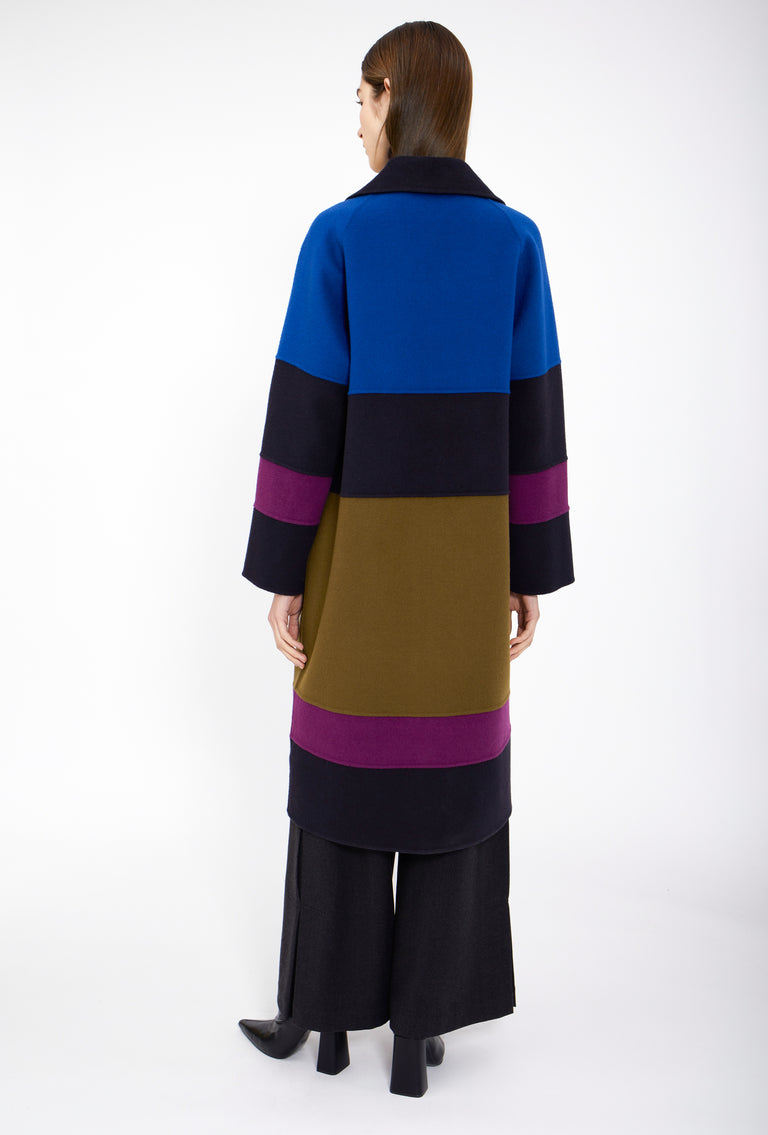 Odeeh Double Face Cashmere-Wool Mantel, Multicolor Blitzangebot