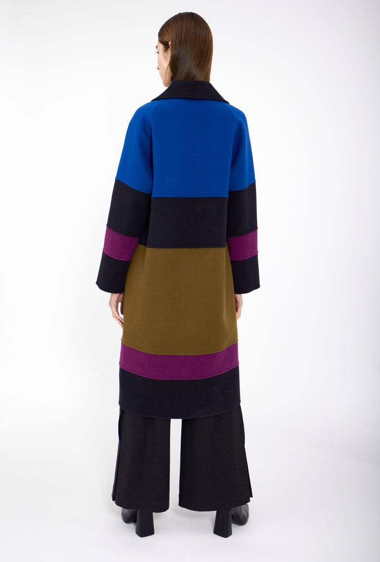 Odeeh Double Face Cashmere-Wool Mantel, Multicolor Blitzangebot