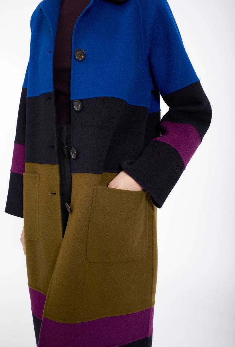 Odeeh Double Face Cashmere-Wool Mantel, Multicolor Blitzangebot
