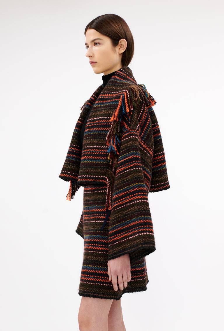 Odeeh Multicolor Stripe Jacke, Charcoal Saisonale Angebote