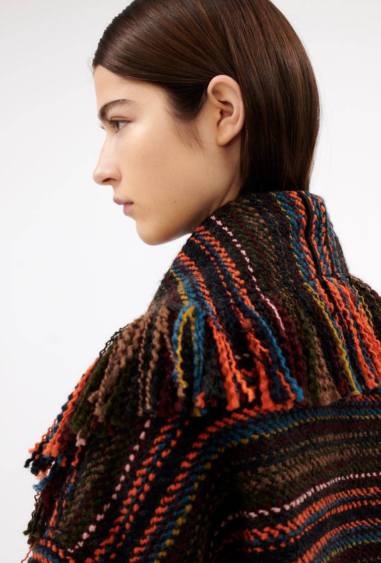 Odeeh Multicolor Stripe Jacke, Charcoal Saisonale Angebote