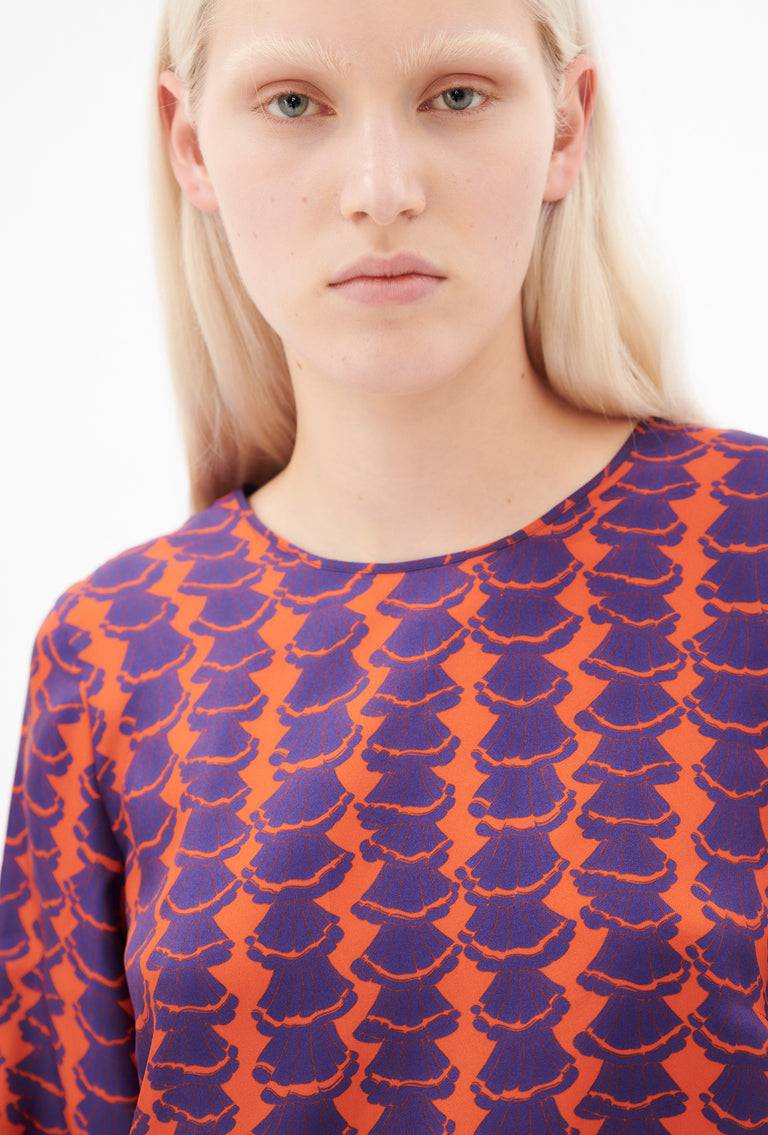 Odeeh Mini Drapings Bluse, Mandarin Tägliche Deals