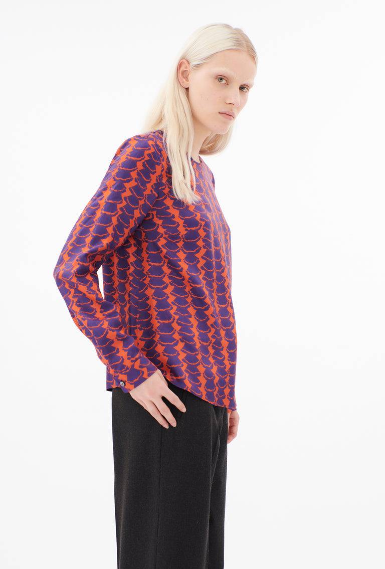 Odeeh Mini Drapings Bluse, Mandarin Tägliche Deals
