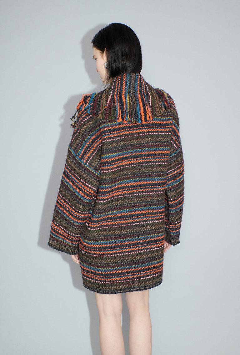 Odeeh Multicolor Stripe Jacke, Charcoal Sonderangebote