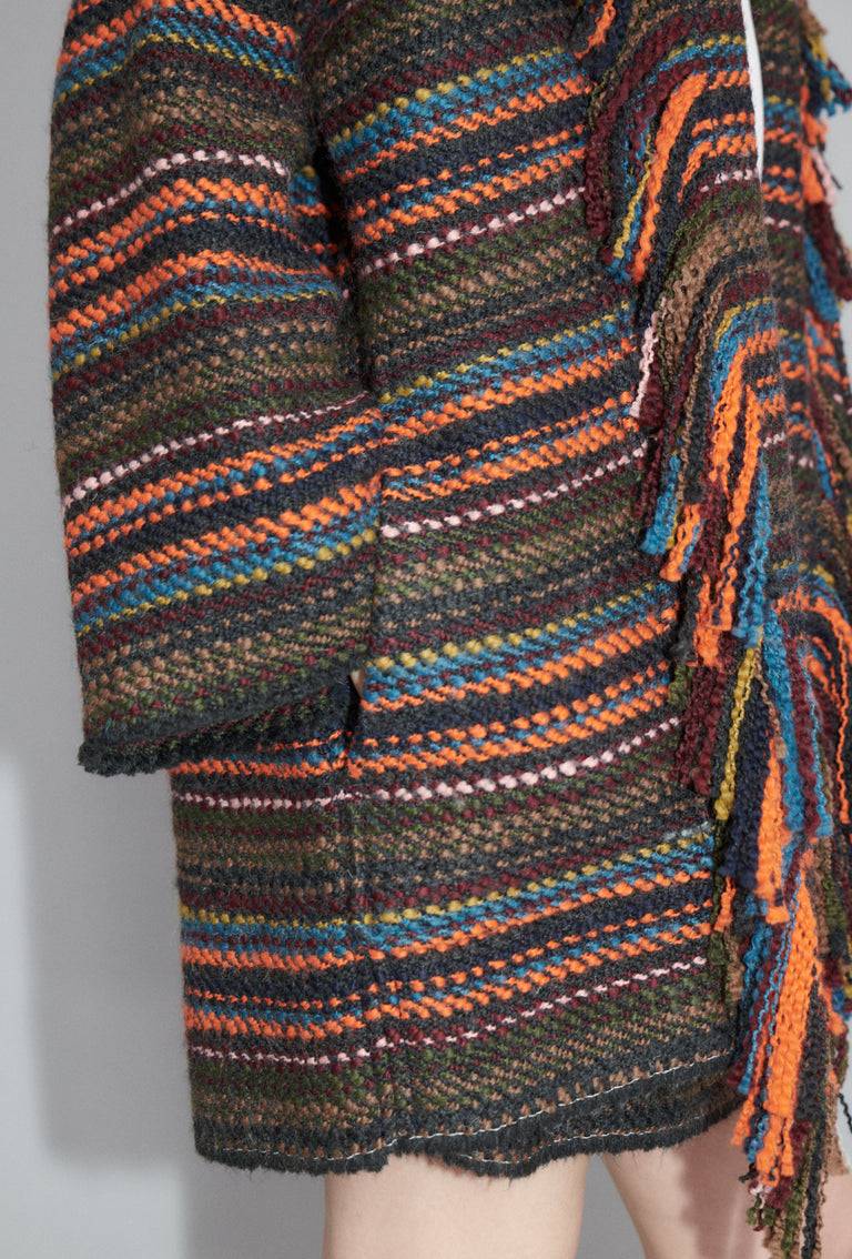 Odeeh Multicolor Stripe Jacke, Charcoal Sonderangebote