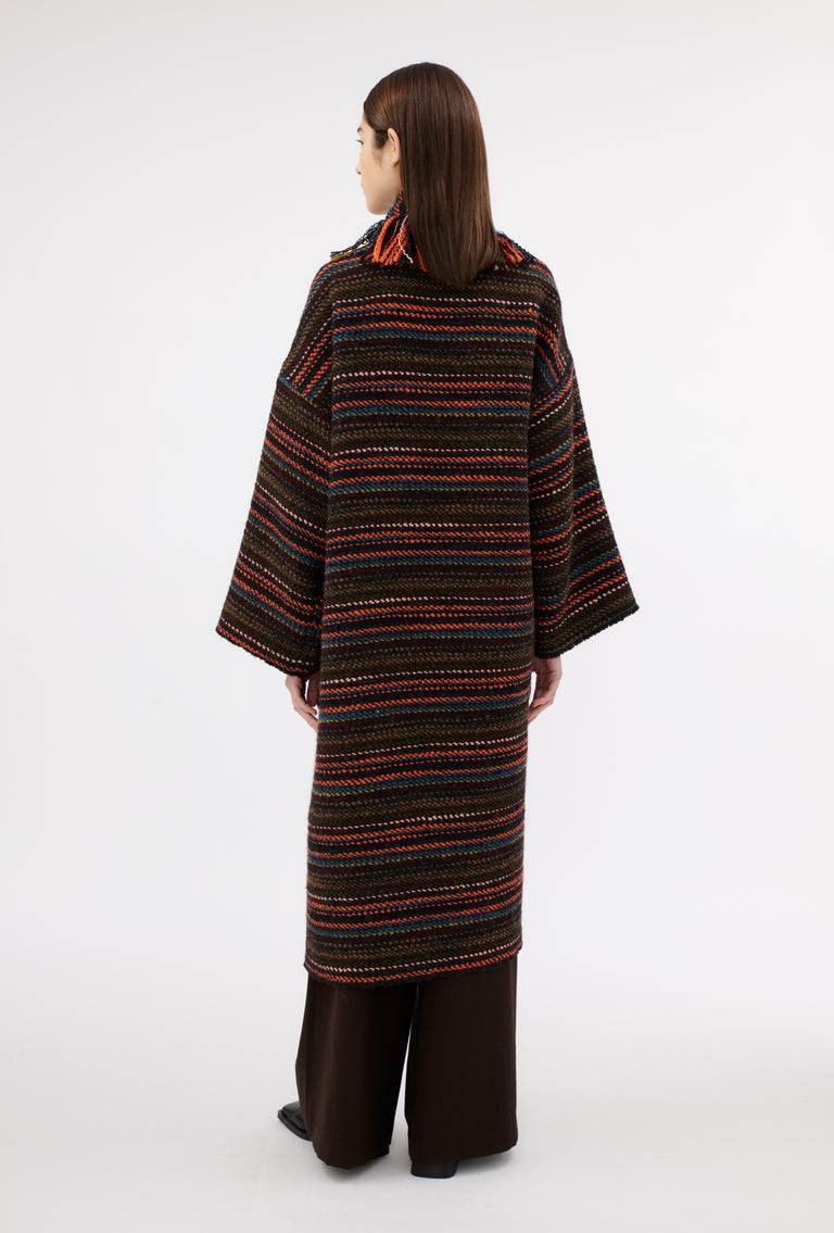 Odeeh Multicolor Stripe Mantel, Charcoal Riesige Ersparnisse