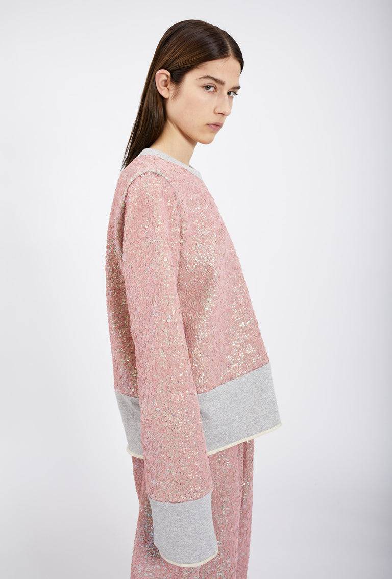 Odeeh Terry Sequins Shirt, Rosé VIP-Rabatte