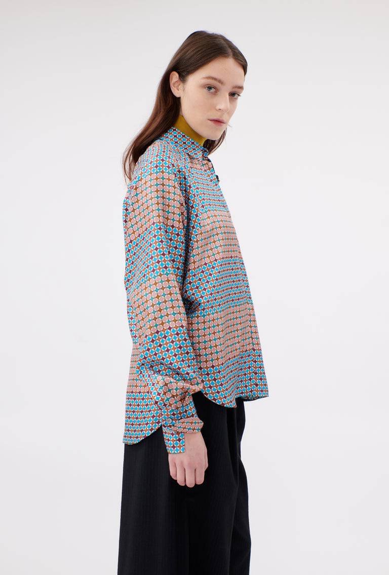 Odeeh Mini Tiles Bluse, Cerulean JETZT KAUFEN