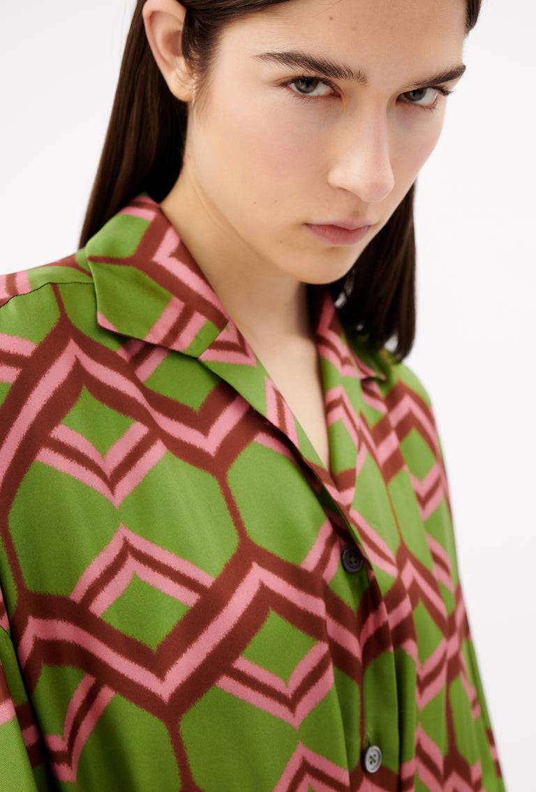 Odeeh Ribbon Zig Zag Kleid, Grass Green Bis zu 60% Rabatt