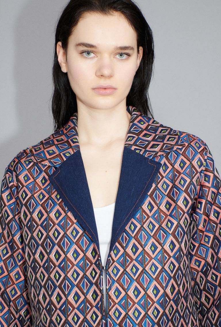 Odeeh Ethno Rhombs Jacke, Sapphire 50% Rabatt mit kostenlosem Versand