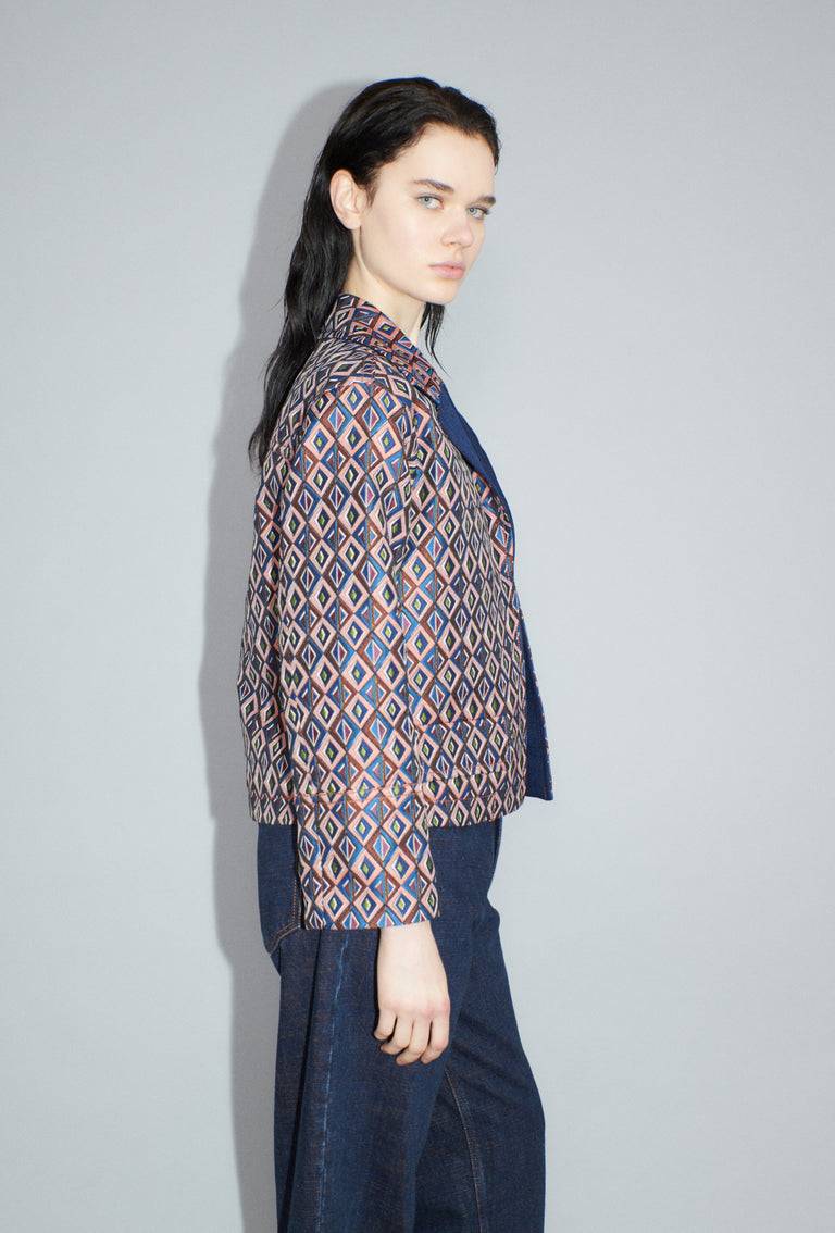 Odeeh Ethno Rhombs Jacke, Sapphire 50% Rabatt mit kostenlosem Versand