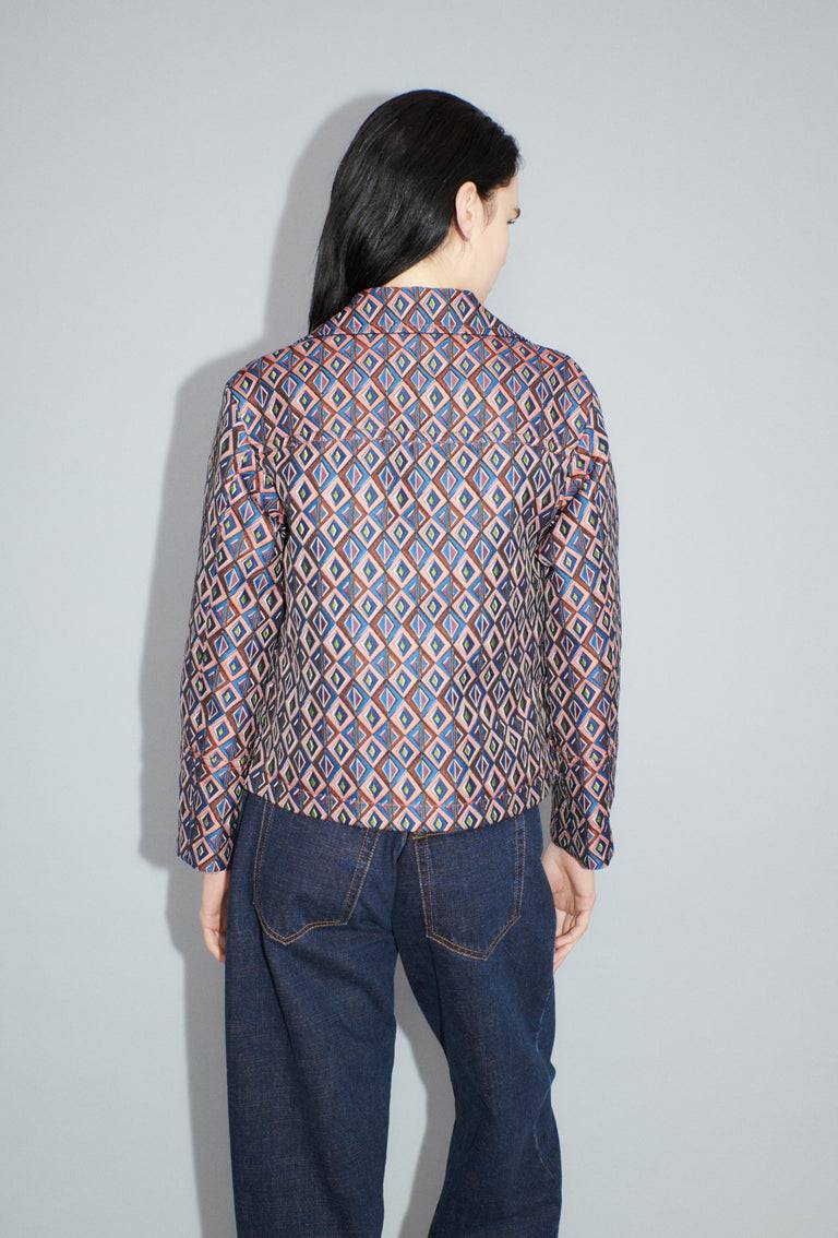 Odeeh Ethno Rhombs Jacke, Sapphire 50% Rabatt mit kostenlosem Versand