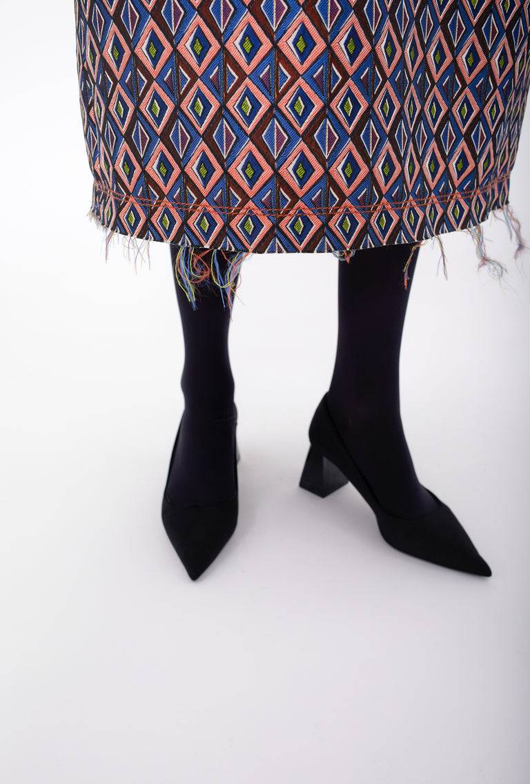 Odeeh Ethno Rhombs Kleid, Sapphire Kostenloser Versand international