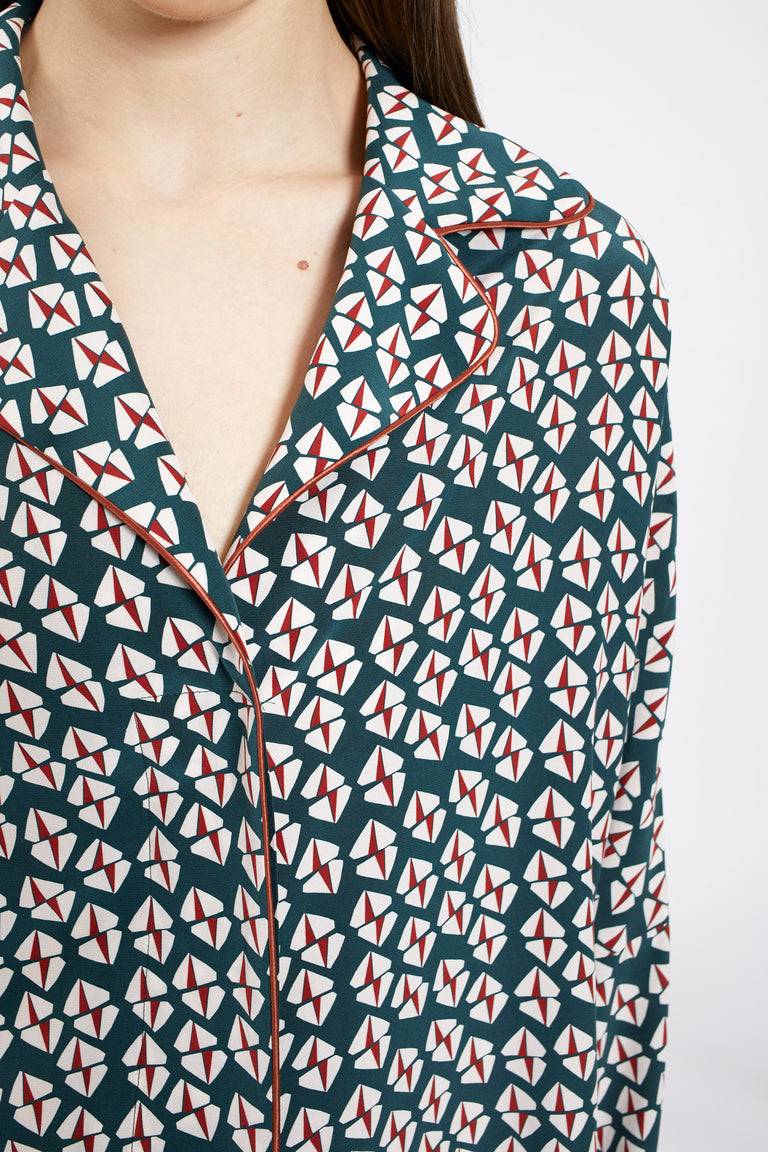 Odeeh Prisms Bluse, Juniper Begrenzt auf 3 Tage