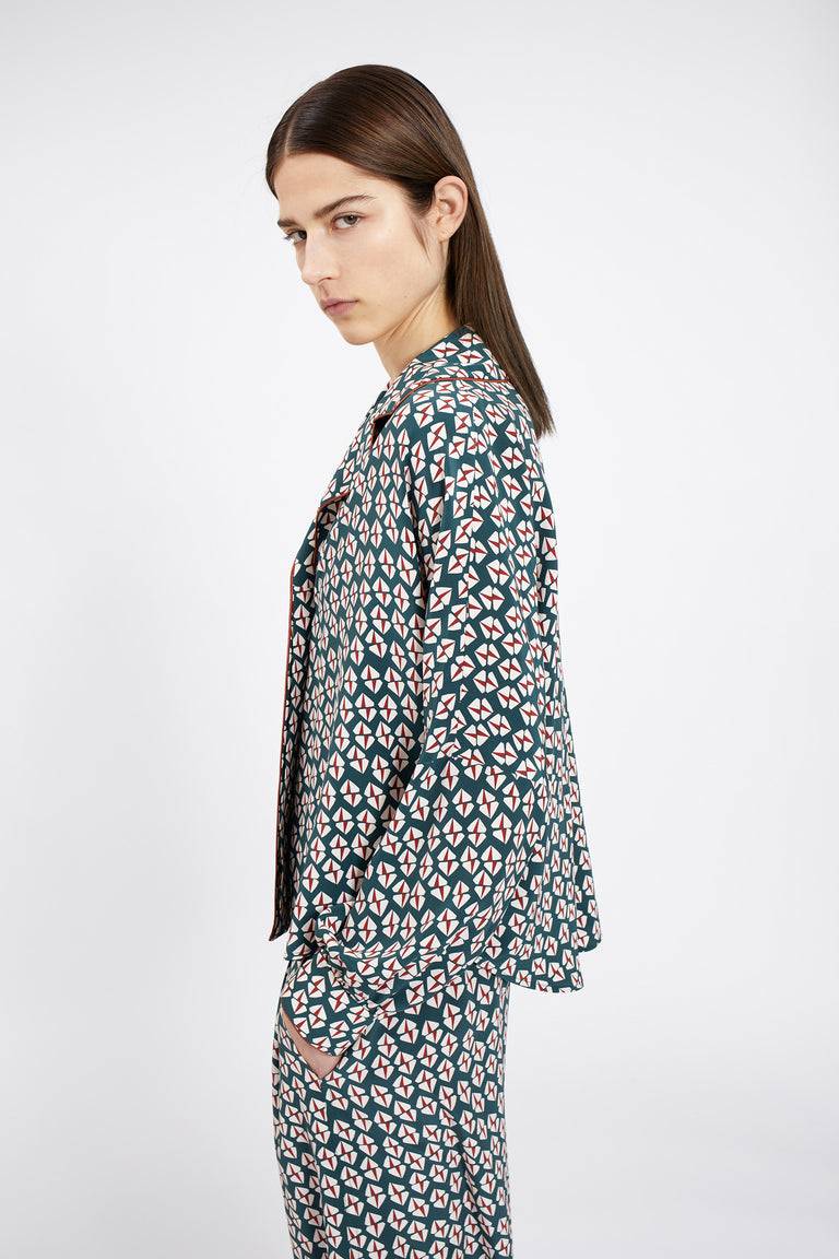 Odeeh Prisms Bluse, Juniper Begrenzt auf 3 Tage