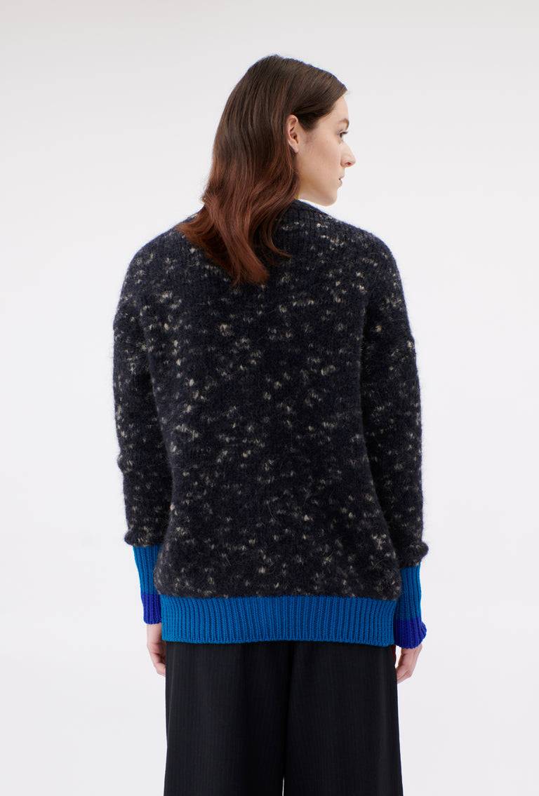 Odeeh Color Block Patch Cardigan, Granite 2025