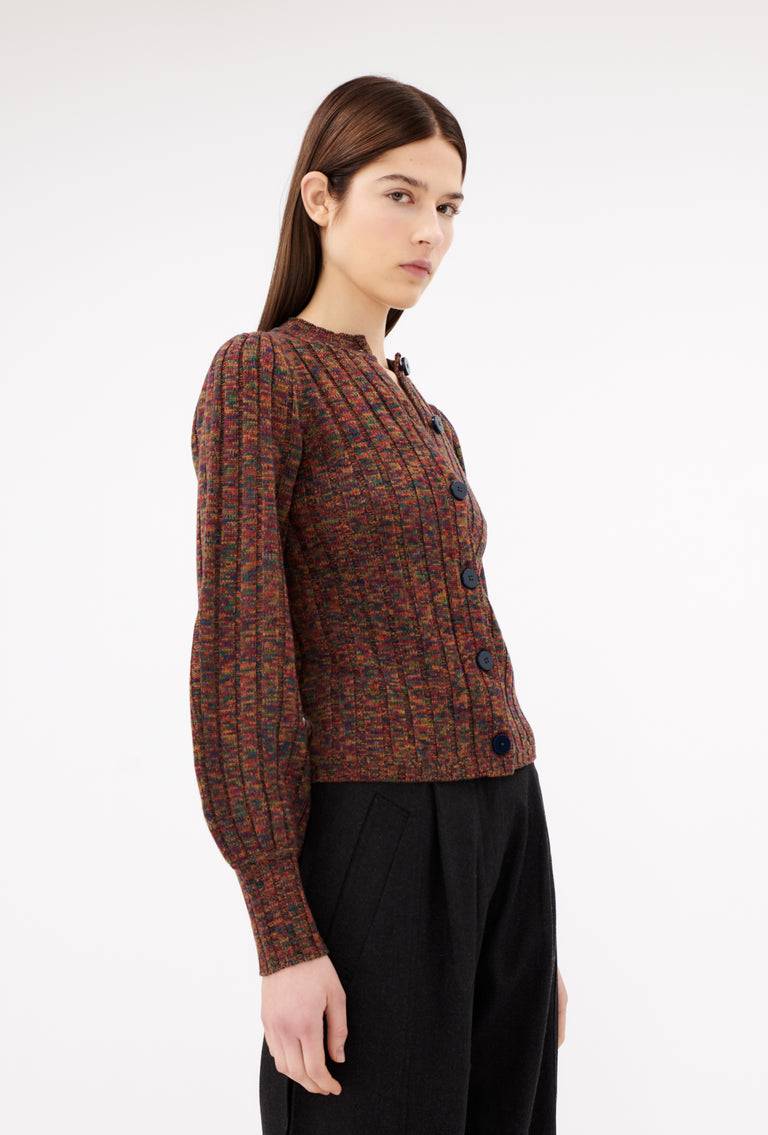 Odeeh Superfine Merino Cardigan, Multicolor Outlet