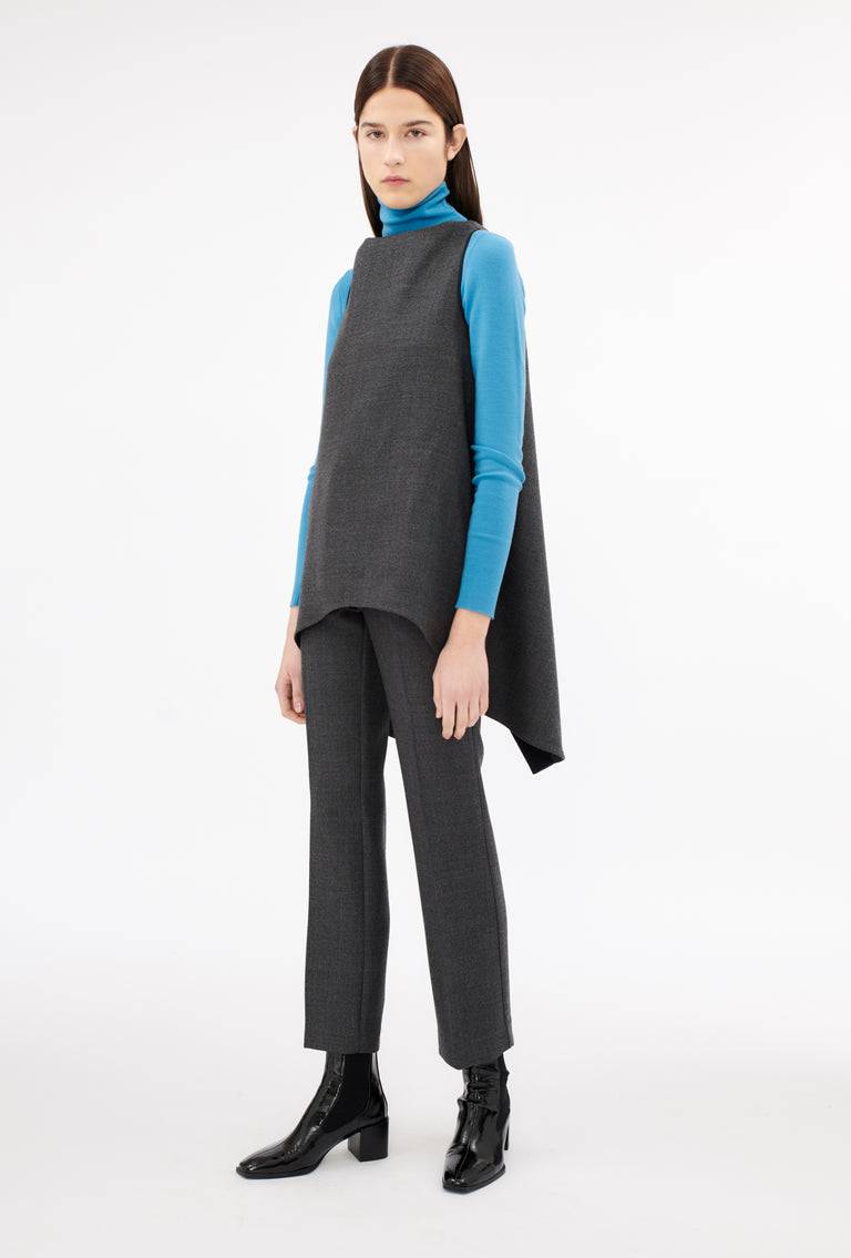 Odeeh Savile Row Wool Pique Top, Charcoal Hotsell