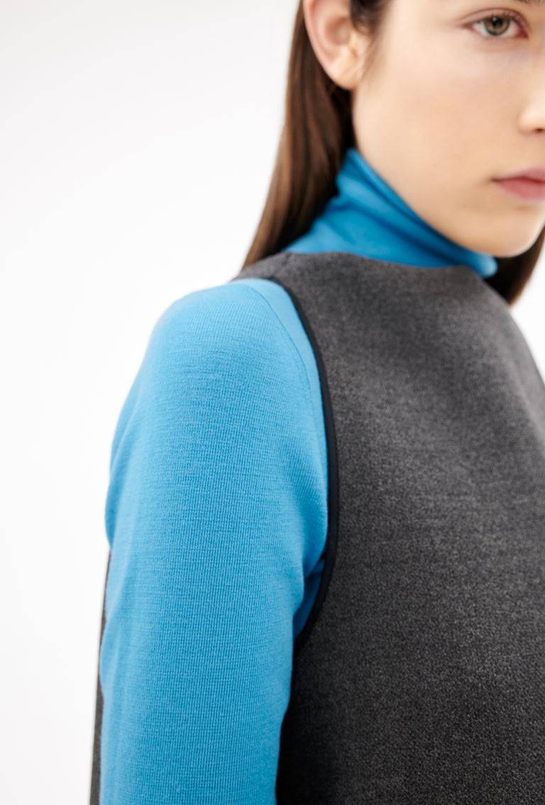 Odeeh Savile Row Wool Pique Top, Charcoal Hotsell