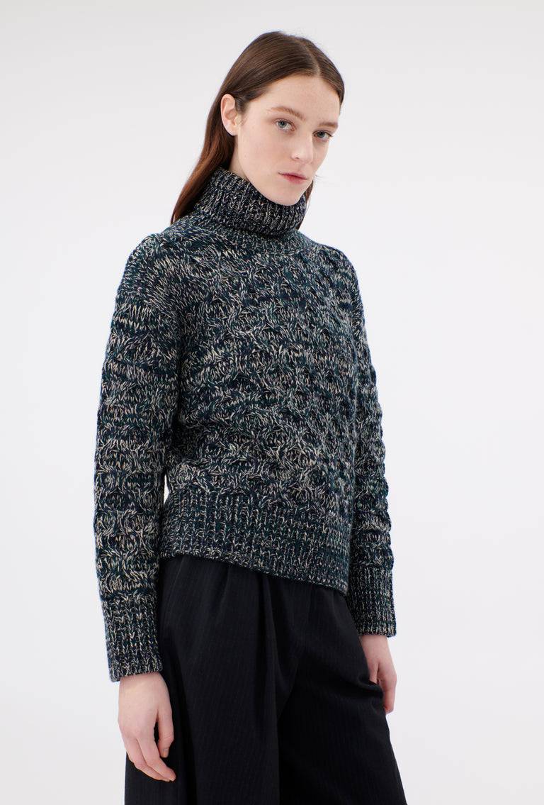 Odeeh Cash-Wool-Mouline Pullover, Juniper Schlussverkauf