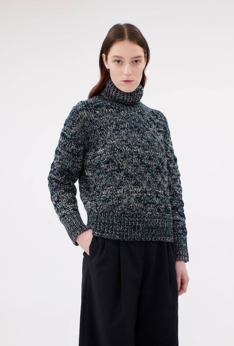 Odeeh Cash-Wool-Mouline Pullover, Juniper Schlussverkauf