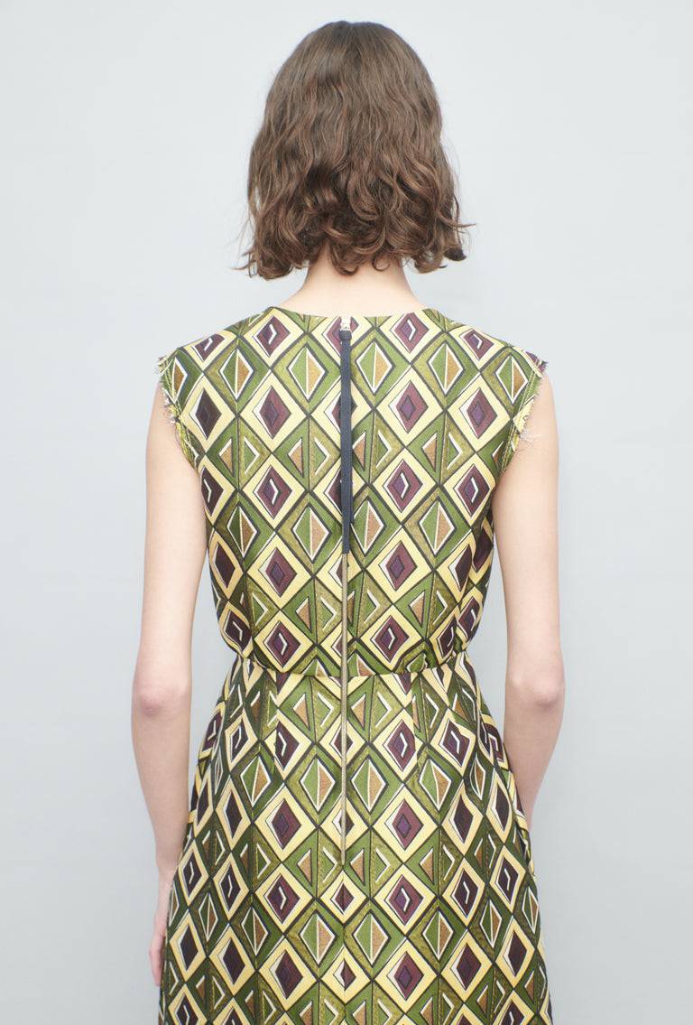 Odeeh Ethno Rhombs Kleid, Moss Limitierter Zeitrabatt