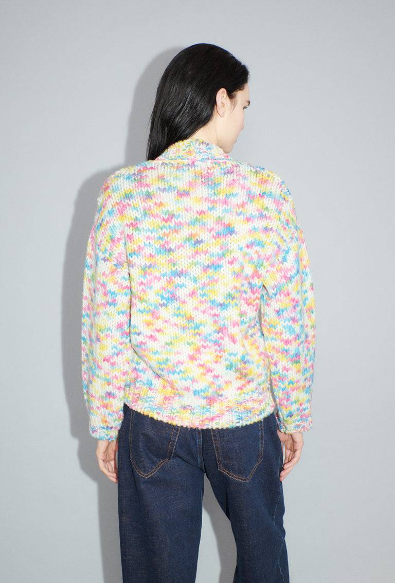 Odeeh Multicolour Printed Wool Cardigan, Candy Rabatt