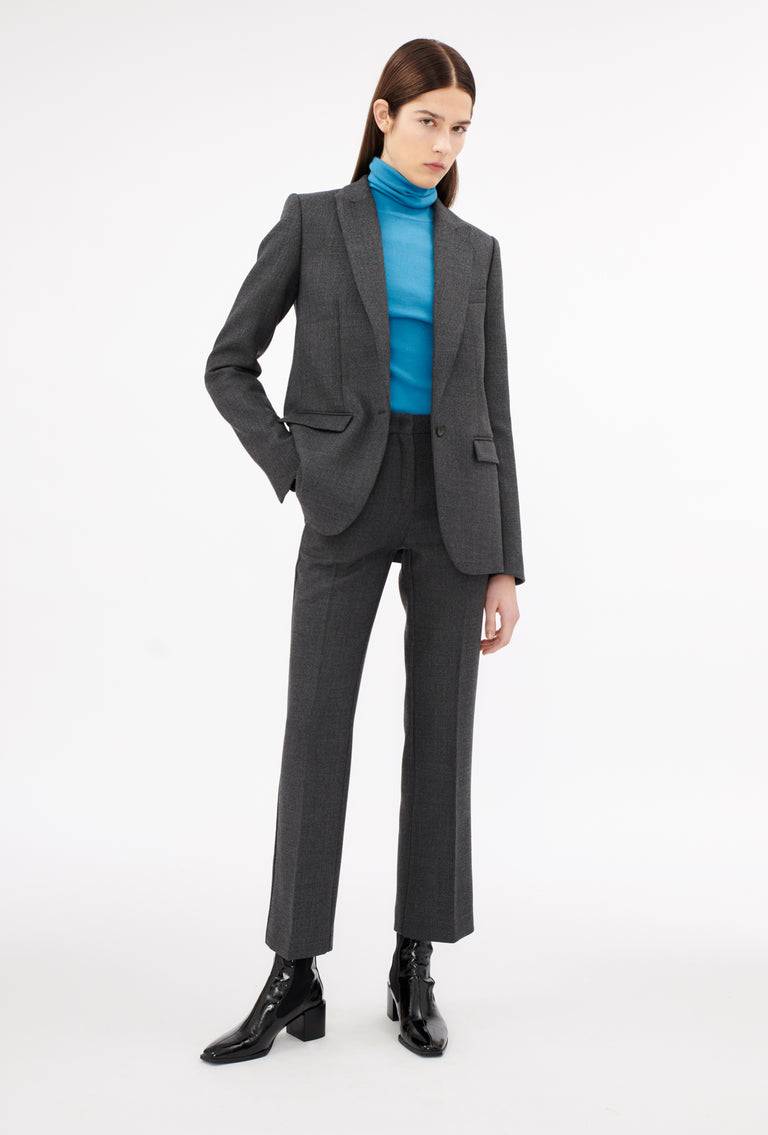 Odeeh Savile Row Wool Pique Blazer, Charcoal Günstig kaufen