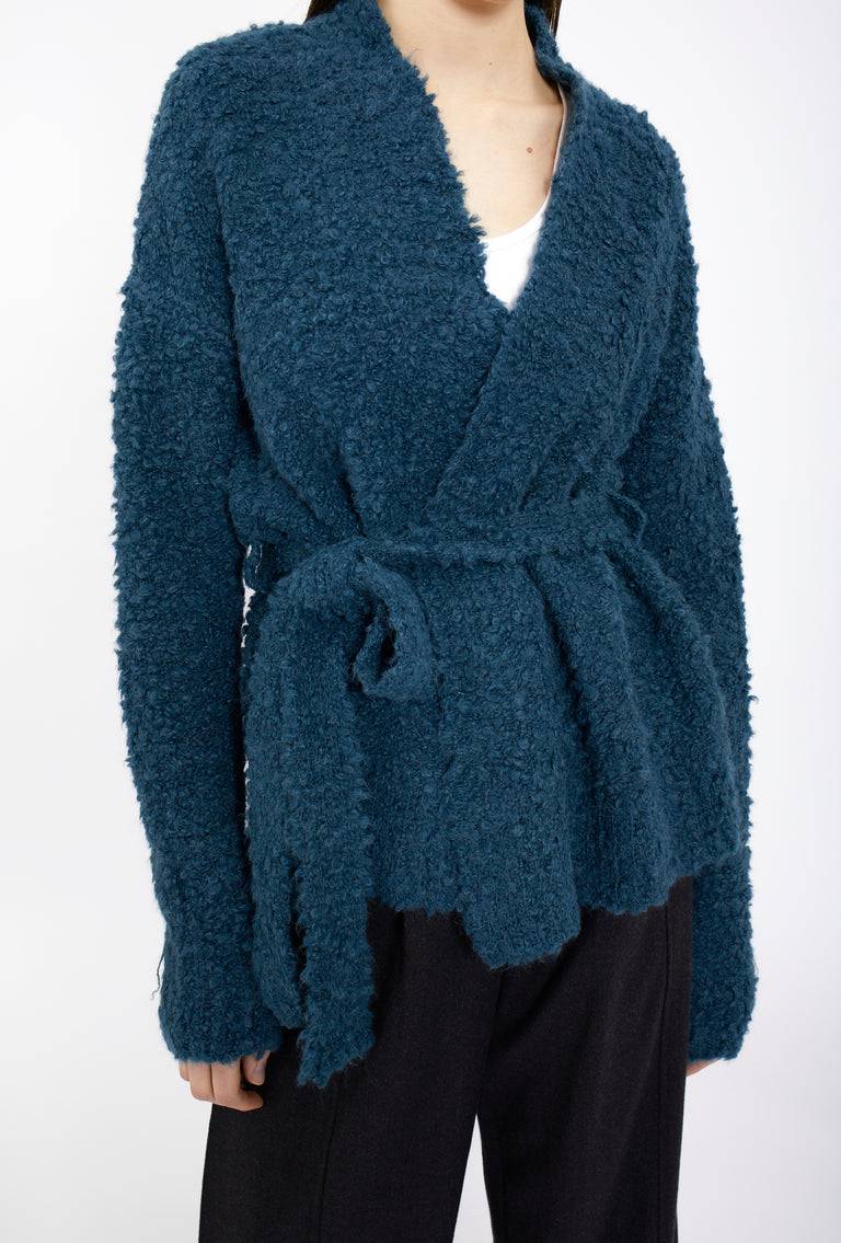 Odeeh Alpaca Boucle Cardigan, Peacock Green Flash Sale