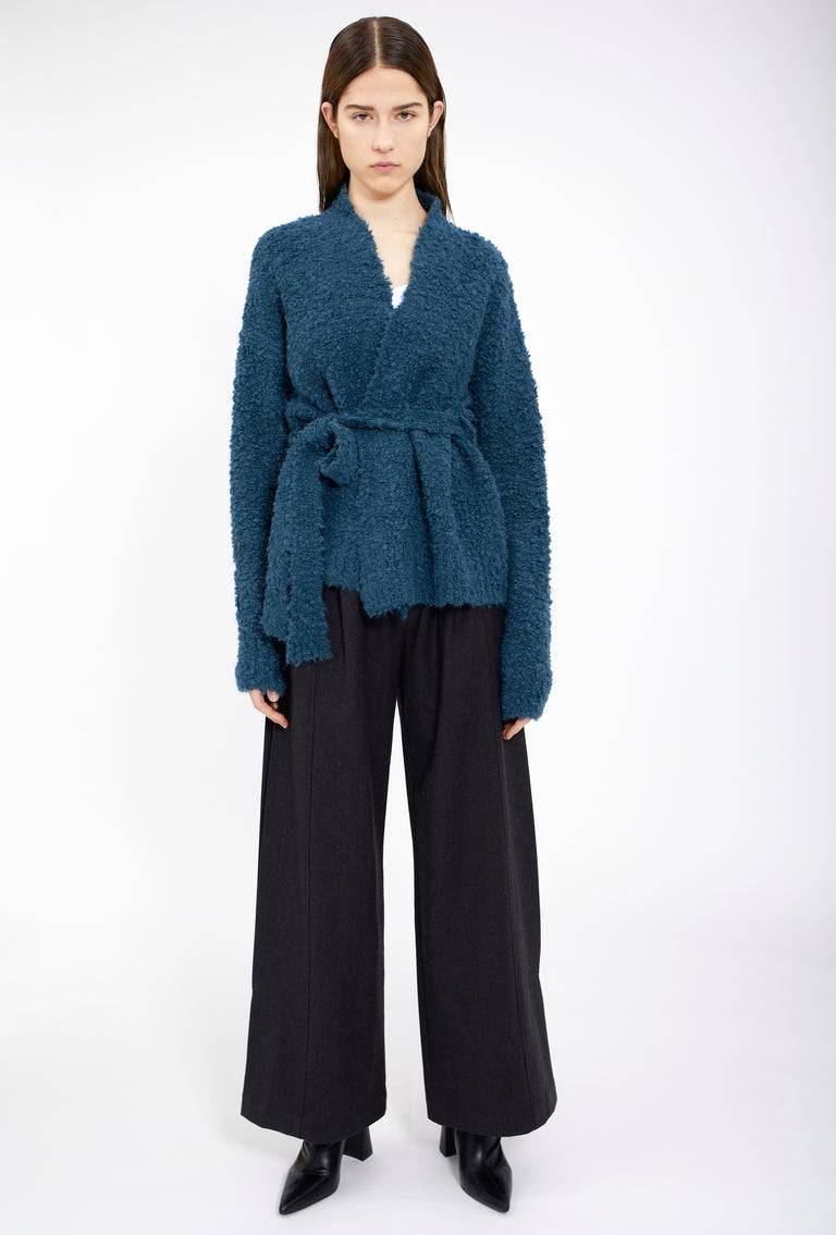 Odeeh Alpaca Boucle Cardigan, Peacock Green Flash Sale