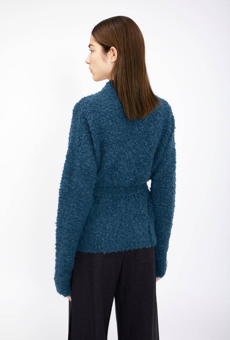Odeeh Alpaca Boucle Cardigan, Peacock Green Flash Sale