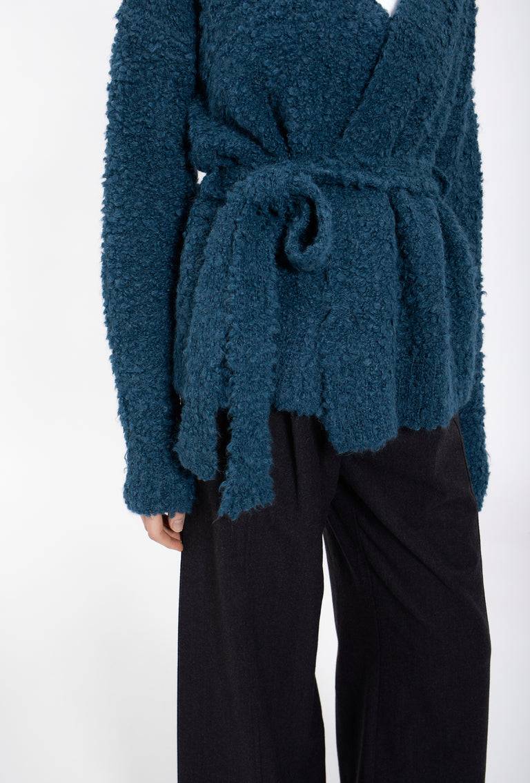 Odeeh Alpaca Boucle Cardigan, Peacock Green Flash Sale