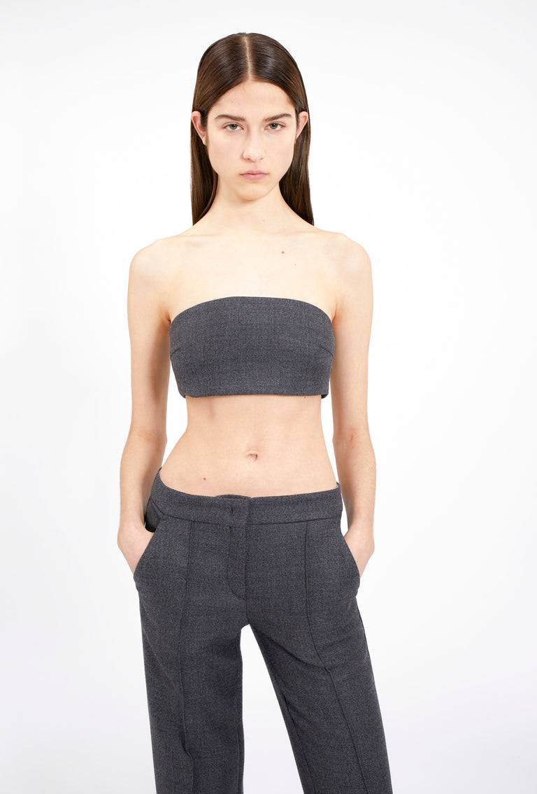Odeeh Savile Row Wool Pique Top, Charcoal Exklusivangebot