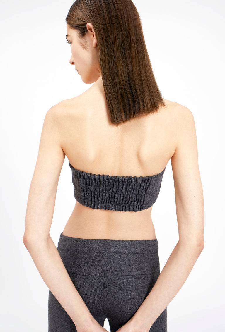 Odeeh Savile Row Wool Pique Top, Charcoal Exklusivangebot