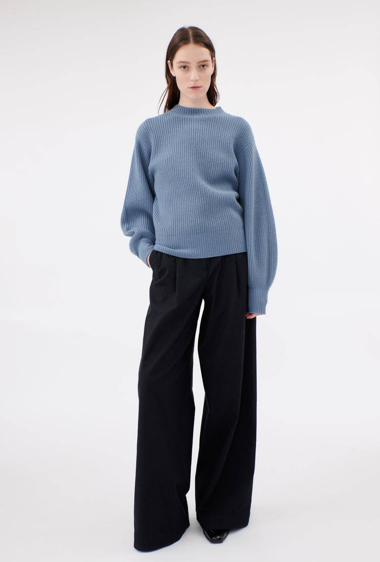 Odeeh Cash-Wool-Mix Pullover, Frosty Blue Saisonschlussverkauf
