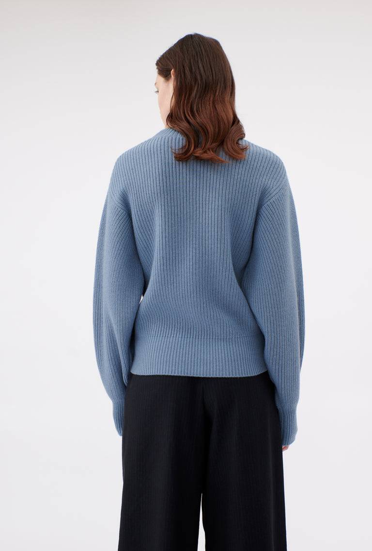 Odeeh Cash-Wool-Mix Pullover, Frosty Blue Saisonschlussverkauf